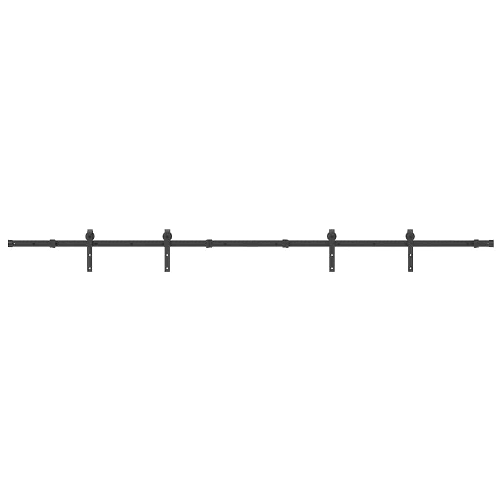 Kit de herrajes para puertas correderas acero negro 305 cm
