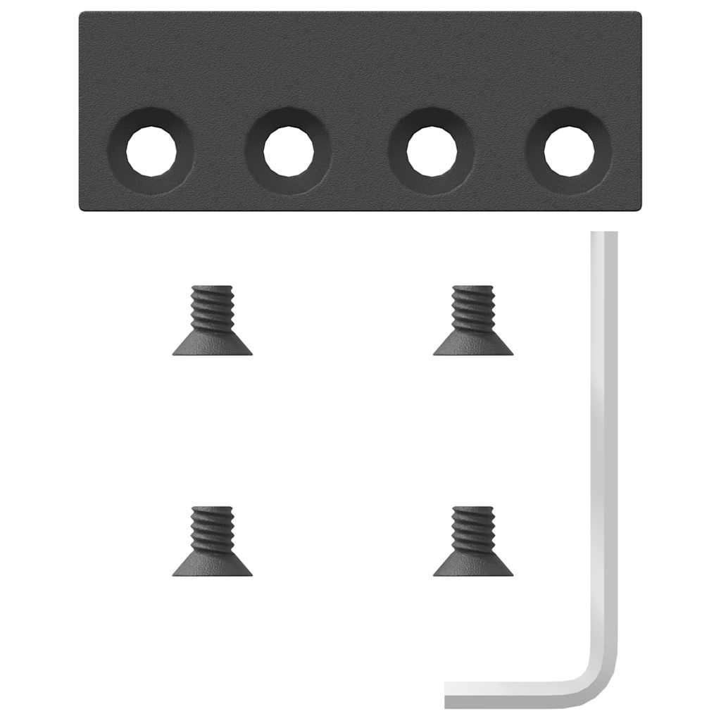 Kit de herrajes para puertas correderas acero negro 305 cm
