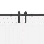 Kit de herrajes para puertas correderas acero negro 305 cm
