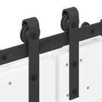 Kit de herrajes para puertas correderas acero negro 305 cm