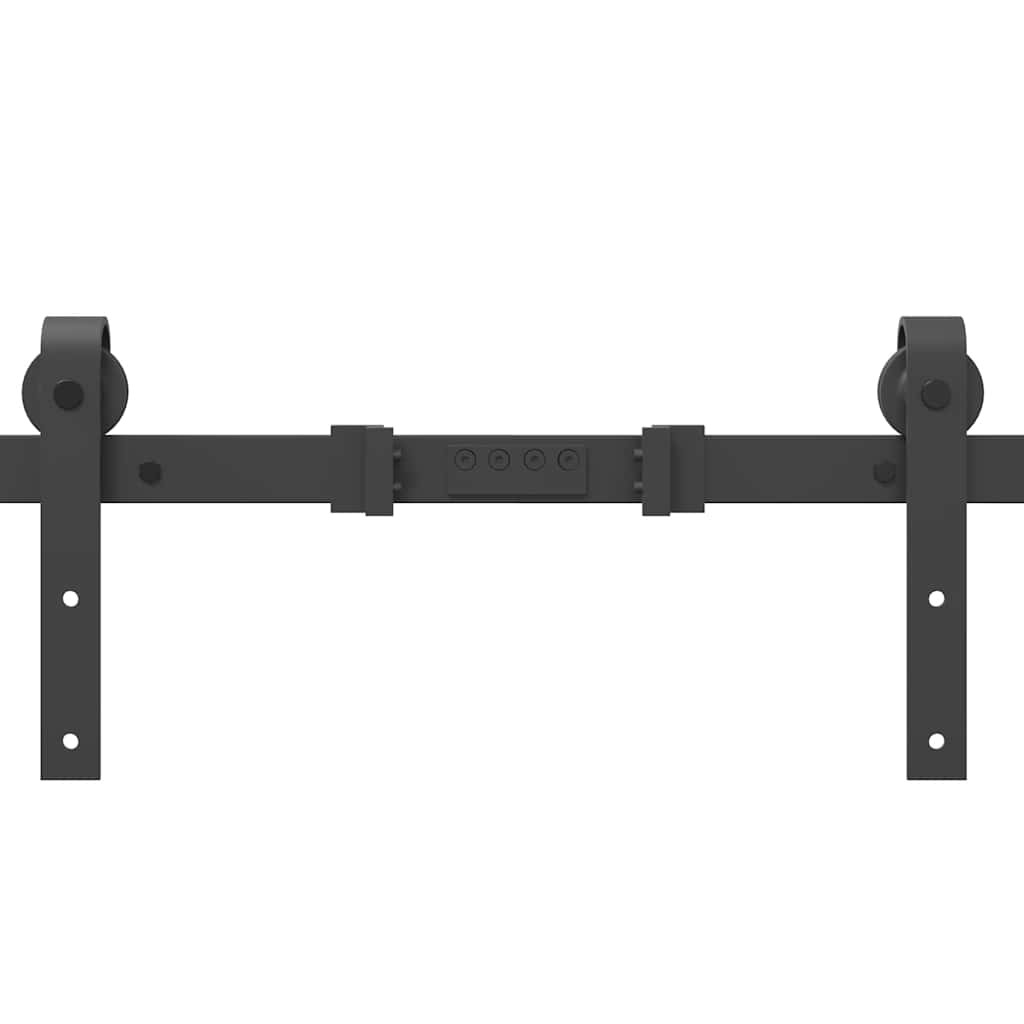 Kit de herrajes para puertas correderas acero negro 305 cm