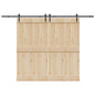 305 cm Black Steel Sliding Door Hardware Kit