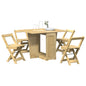 Corona Butterfly 5-piece folding dining set, white pine wood