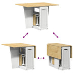 Set comedor plegable mariposa 5 pzas Corona madera pino blanco