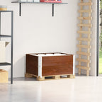 Collares de palets 2 uds madera maciza de pino gris 100x100 cm