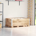 Collares de palets 2 uds madera maciza de pino gris 100x100 cm