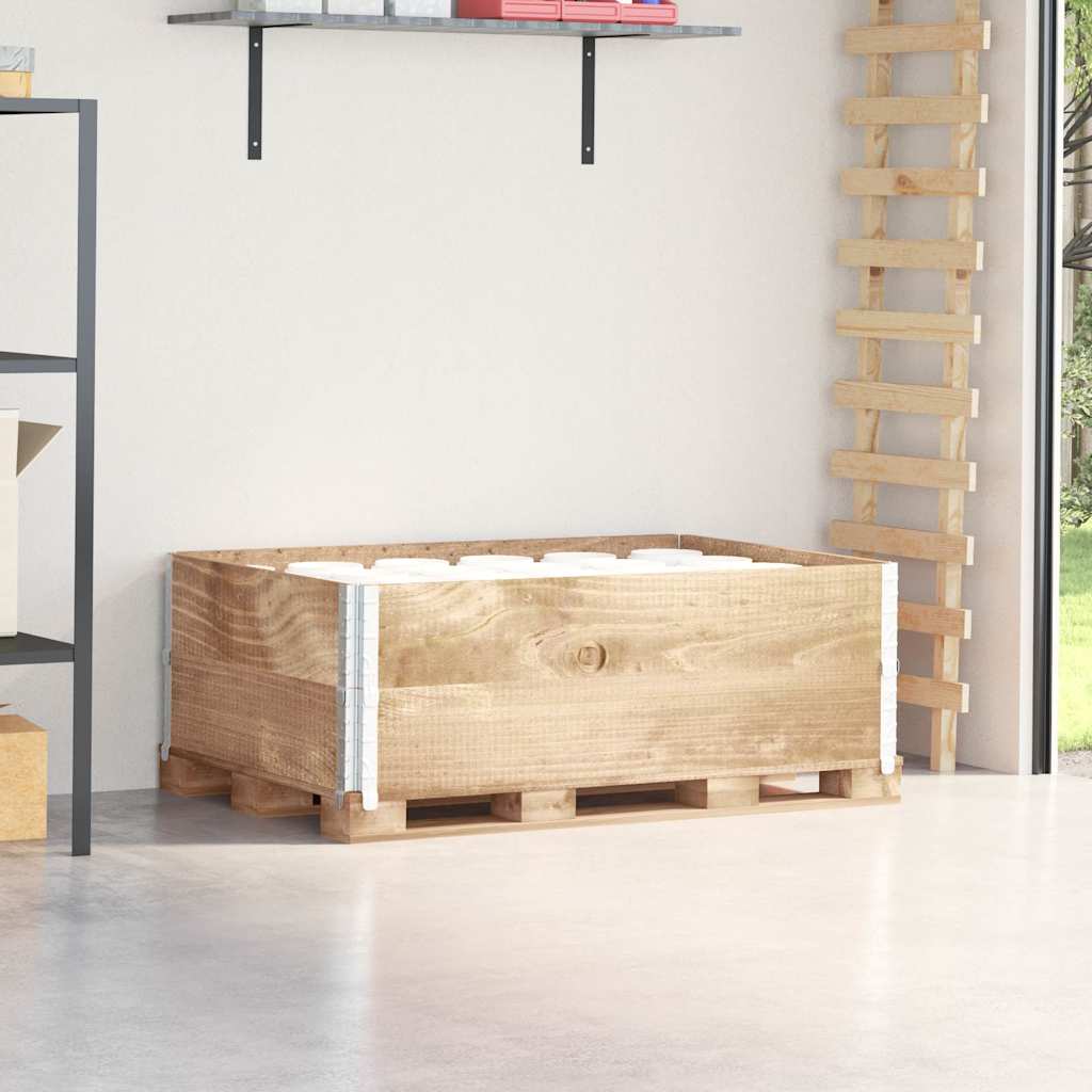 Collares de palets 2 uds madera maciza de pino gris 100x100 cm