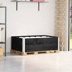 Collares de palets 2 uds madera maciza de pino gris 100x100 cm