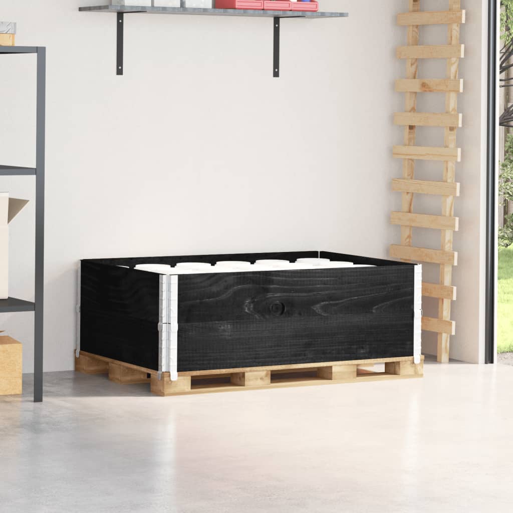 Collares de palets 2 uds madera maciza de pino gris 100x100 cm