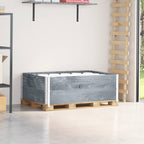 Collares de palets 2 uds madera maciza de pino gris 100x100 cm