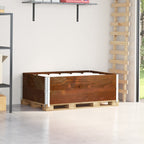 Collares de palets 2 uds madera maciza de pino gris 100x100 cm