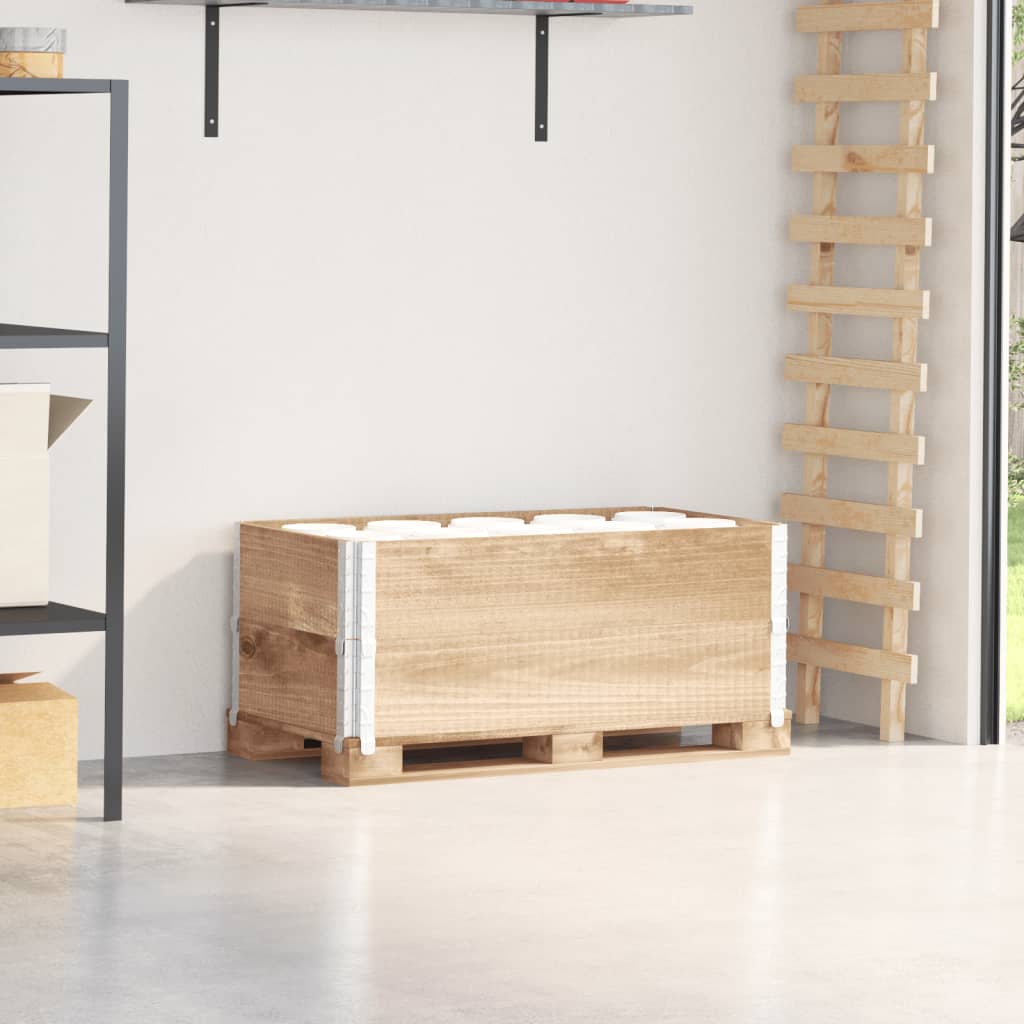 Collares de palets 2 uds madera maciza de pino gris 100x100 cm