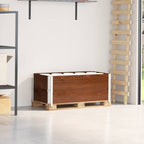 Collares de palets 2 uds madera maciza de pino gris 100x100 cm