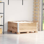 Collares de palets 2 uds madera maciza de pino gris 100x100 cm