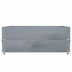 Collares de palets 2 uds madera maciza de pino gris 100x100 cm