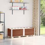Collares de palets 2 uds madera maciza de pino gris 100x100 cm