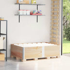 Collares de palets 2 uds madera maciza de pino gris 100x100 cm