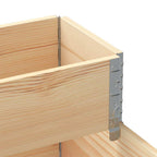 Arriate elevado de 3 niveles madera maciza de pino 120x80 cm