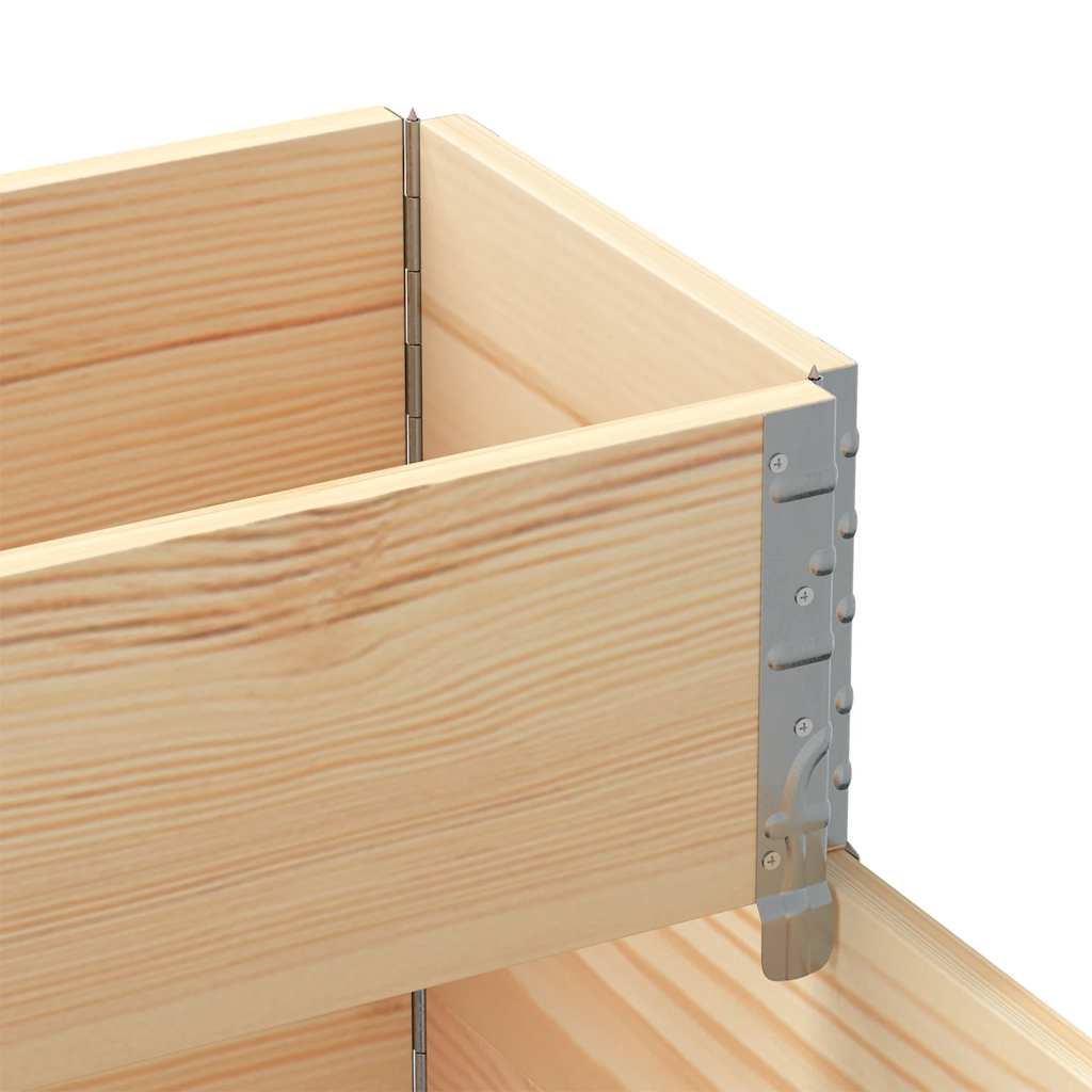 Arriate elevado de 3 niveles madera maciza de pino 120x80 cm