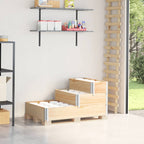Arriate elevado de 3 niveles madera maciza de pino 120x80 cm