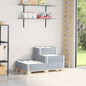 Arriate elevado de 3 niveles madera maciza de pino 120x80 cm