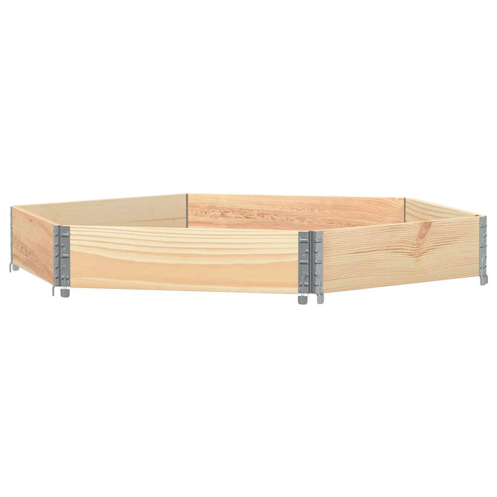 Arriate elevado hexagonal madera maciza de pino 160x160 cm