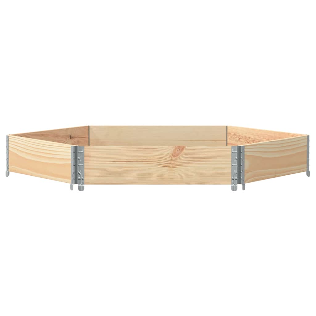 Arriate elevado hexagonal madera maciza de pino 160x160 cm