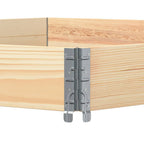 Arriate elevado hexagonal madera maciza de pino 160x160 cm