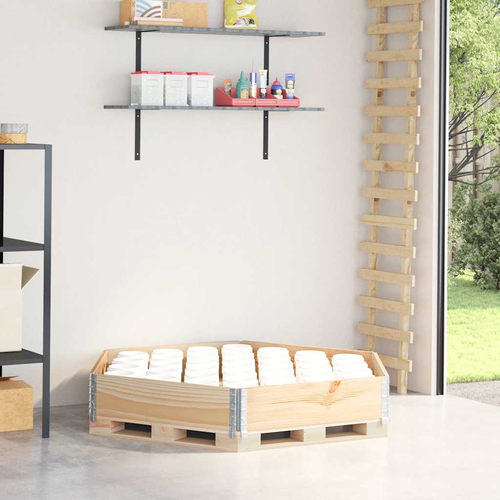 Arriate elevado hexagonal madera maciza de pino 160x160 cm