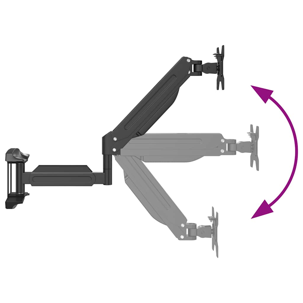Soporte de pared para monitor máximo 27'' resorte de gas 10 kg