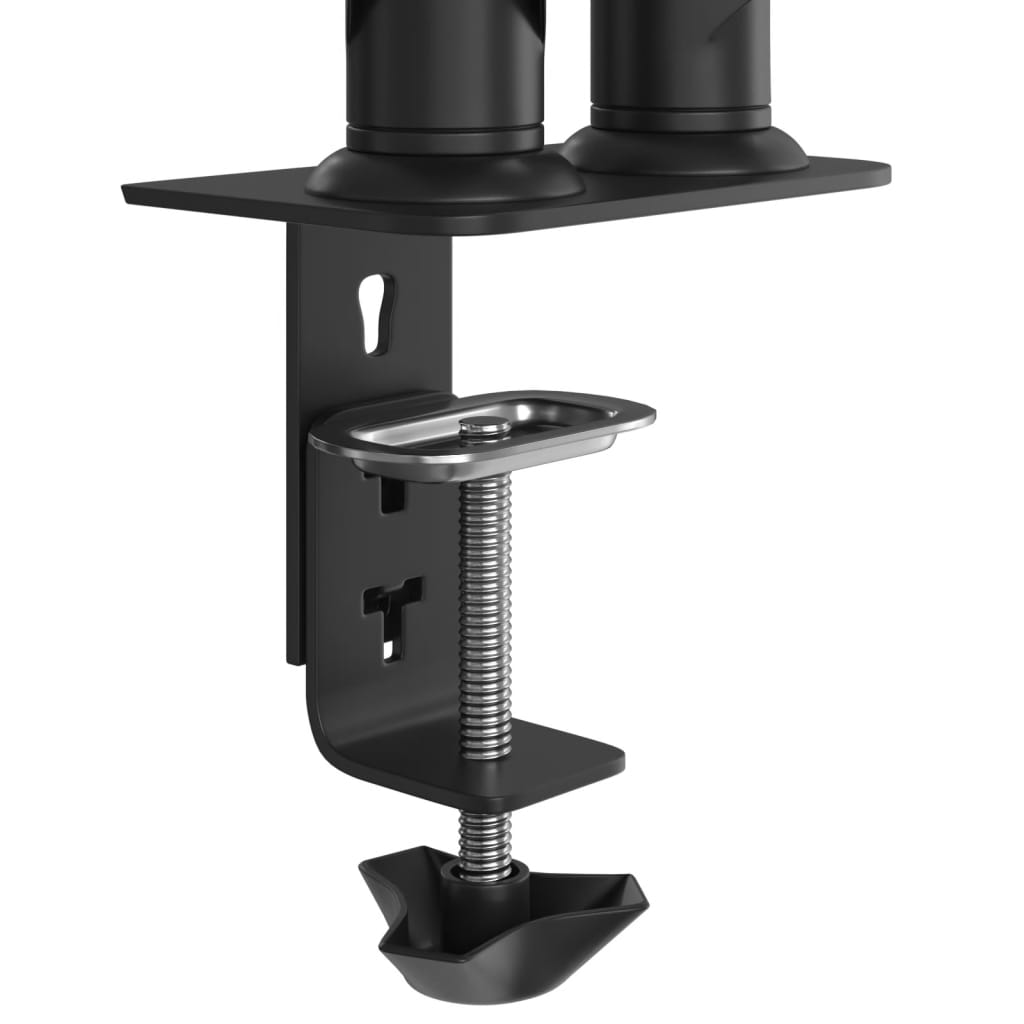 Brazo monitor doble pantalla 27" Max negro resorte de gas 20 kg