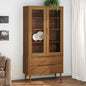 Mueble vitrina MOLDE madera maciza de pino blanco 90x35x175 cm