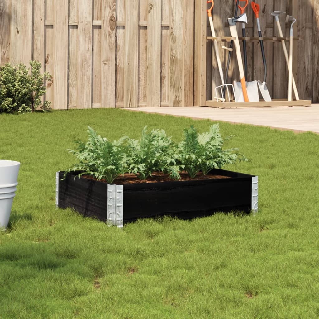 Solid pine wood planter 100x100 cm