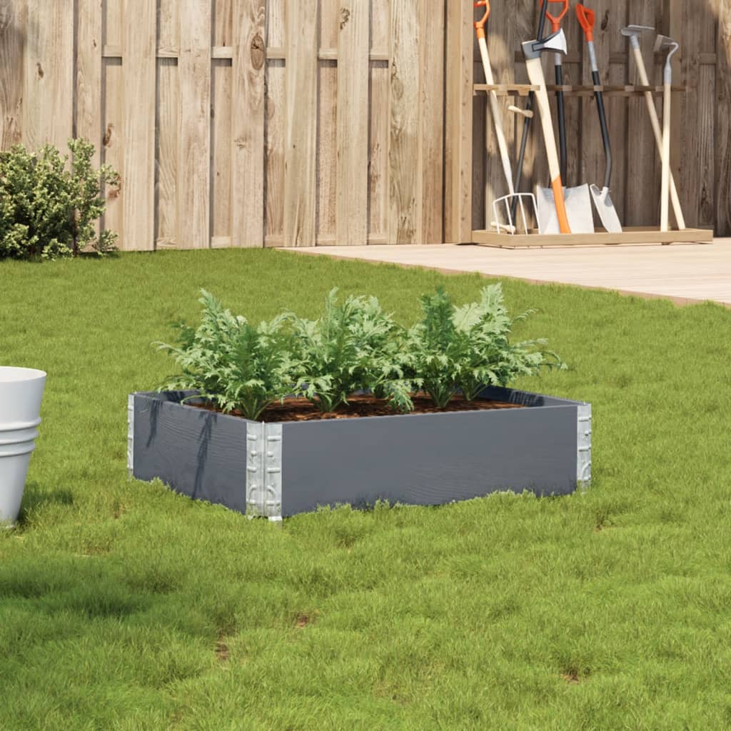 Solid pine wood planter 100x100 cm