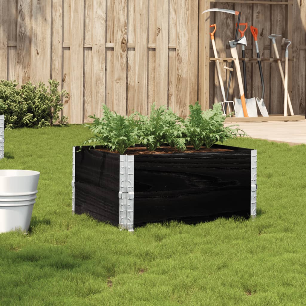Solid pine wood planter 100x100 cm