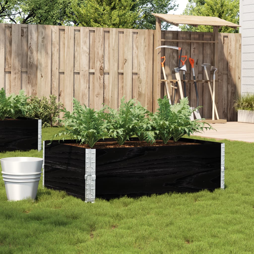Solid pine wood planter 100x100 cm