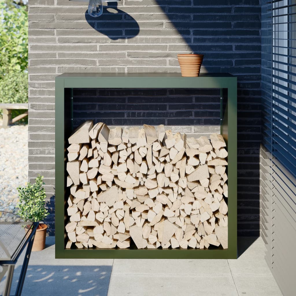 Stainless steel log rack 50x28x132 cm