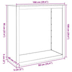 Leñero acero galvanizado 100x40x100 cm