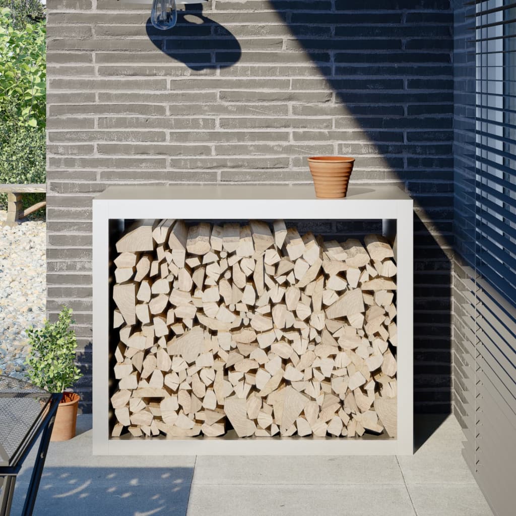 Stainless steel log rack 50x28x132 cm
