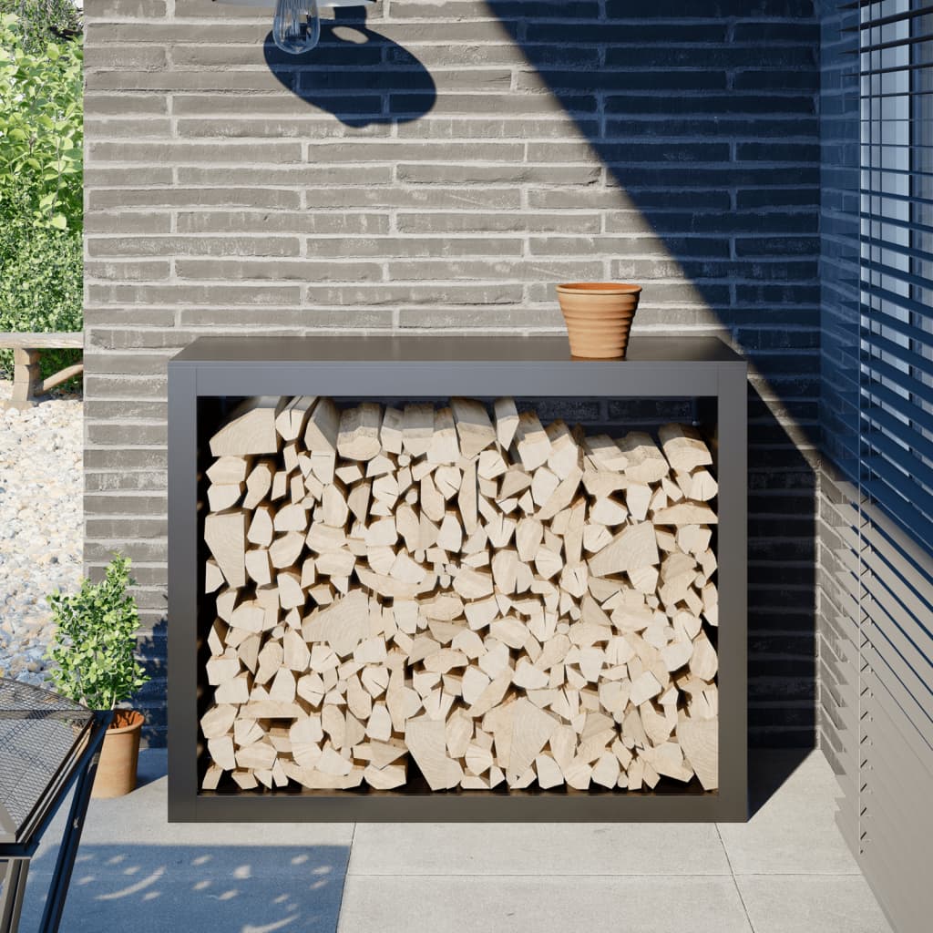Stainless steel log rack 50x28x132 cm