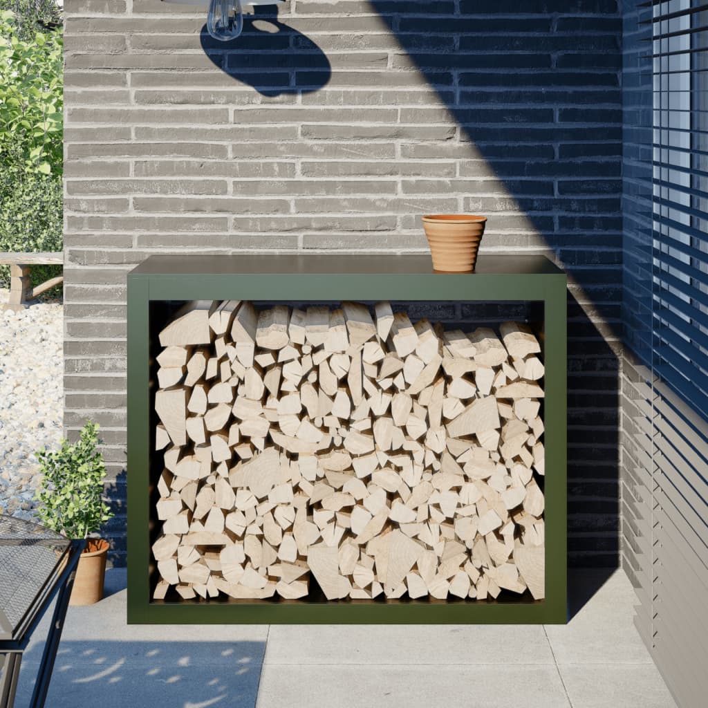 Stainless steel log rack 50x28x132 cm