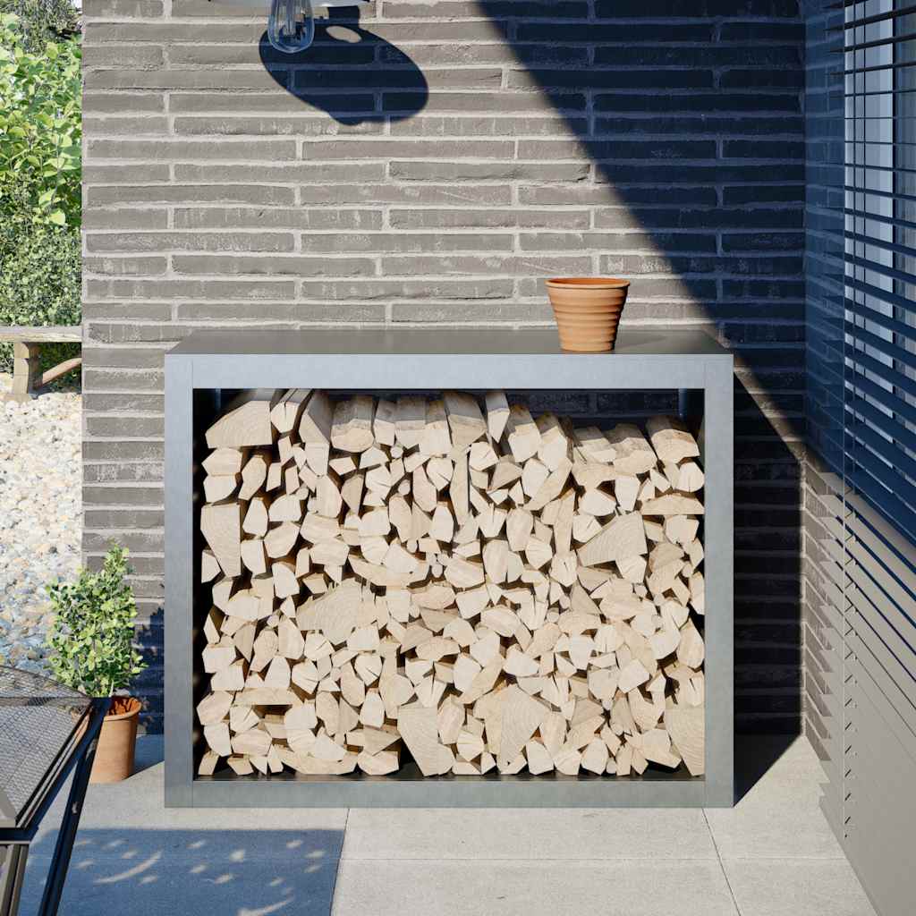 Galvanized steel log rack 100x40x100 cm