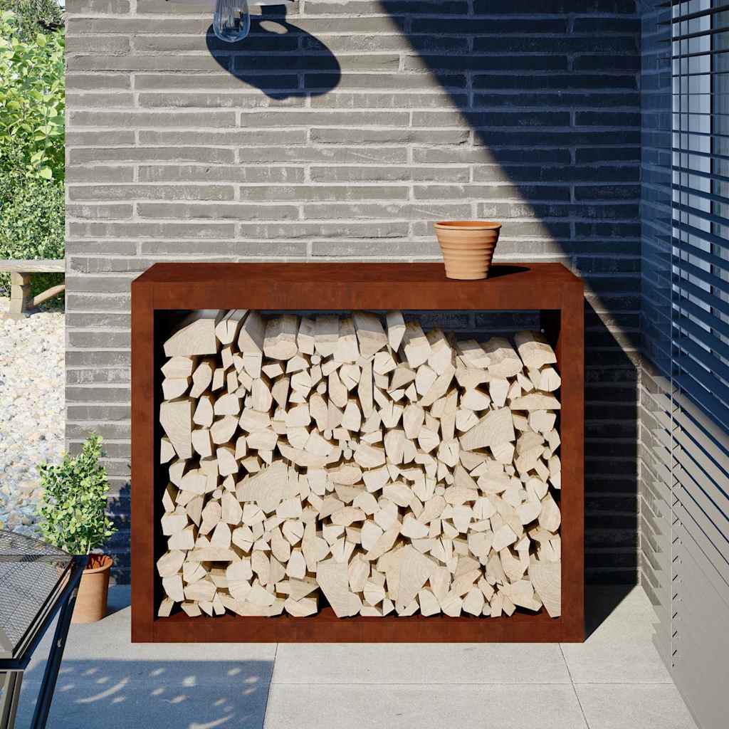 Stainless steel log rack 50x28x132 cm