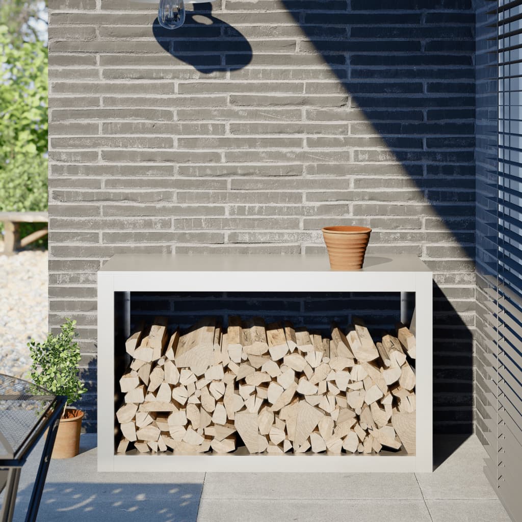 Stainless steel log rack 50x28x132 cm