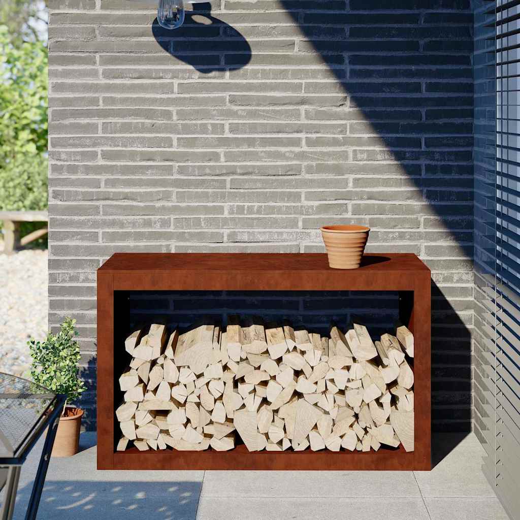 Stainless steel log rack 50x28x132 cm