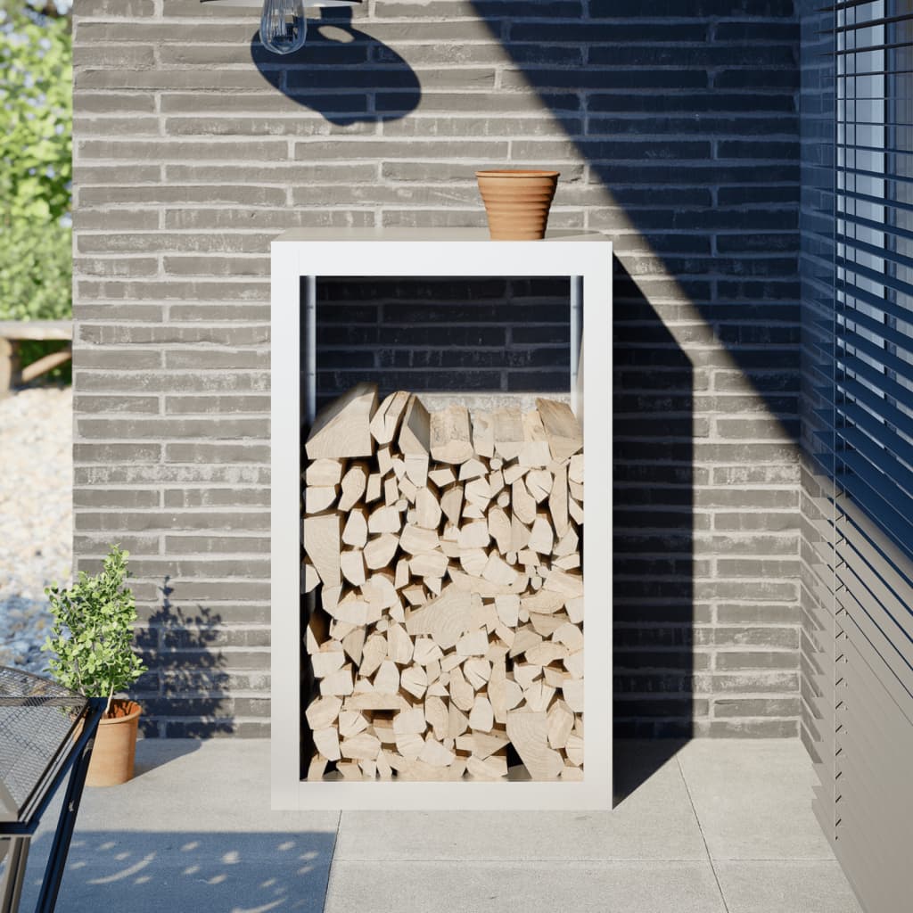 Stainless steel log rack 50x28x132 cm