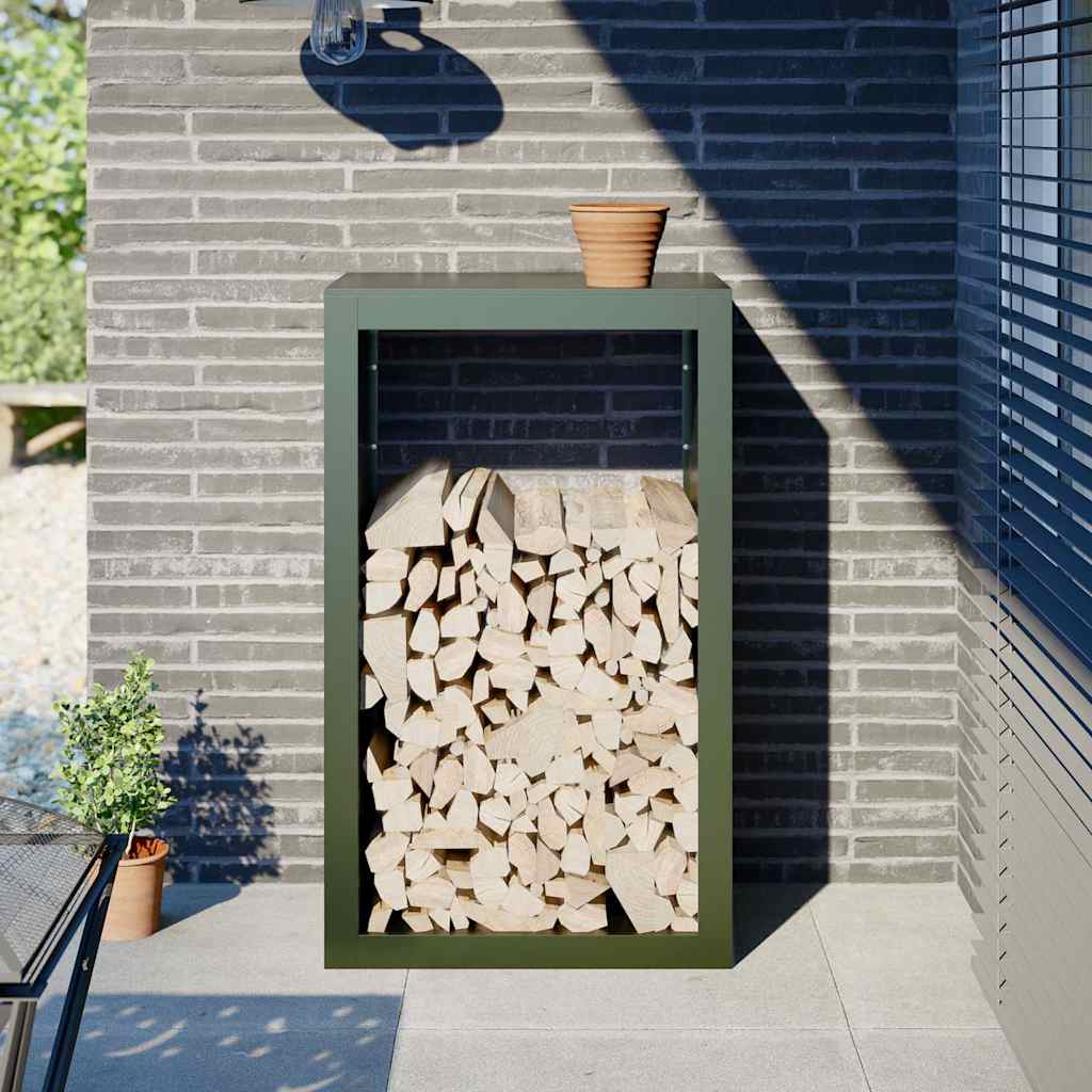 Stainless steel log rack 50x28x132 cm