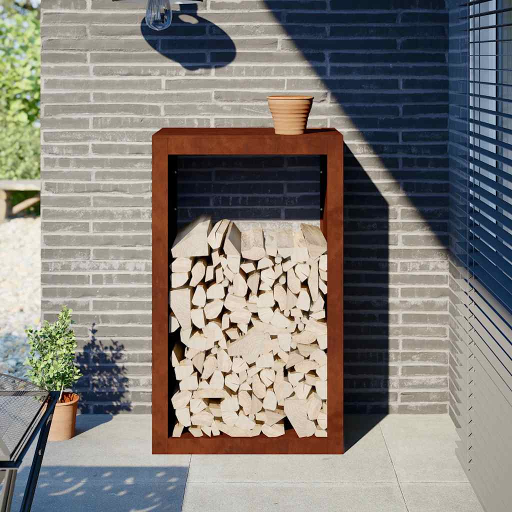Stainless steel log rack 50x28x132 cm