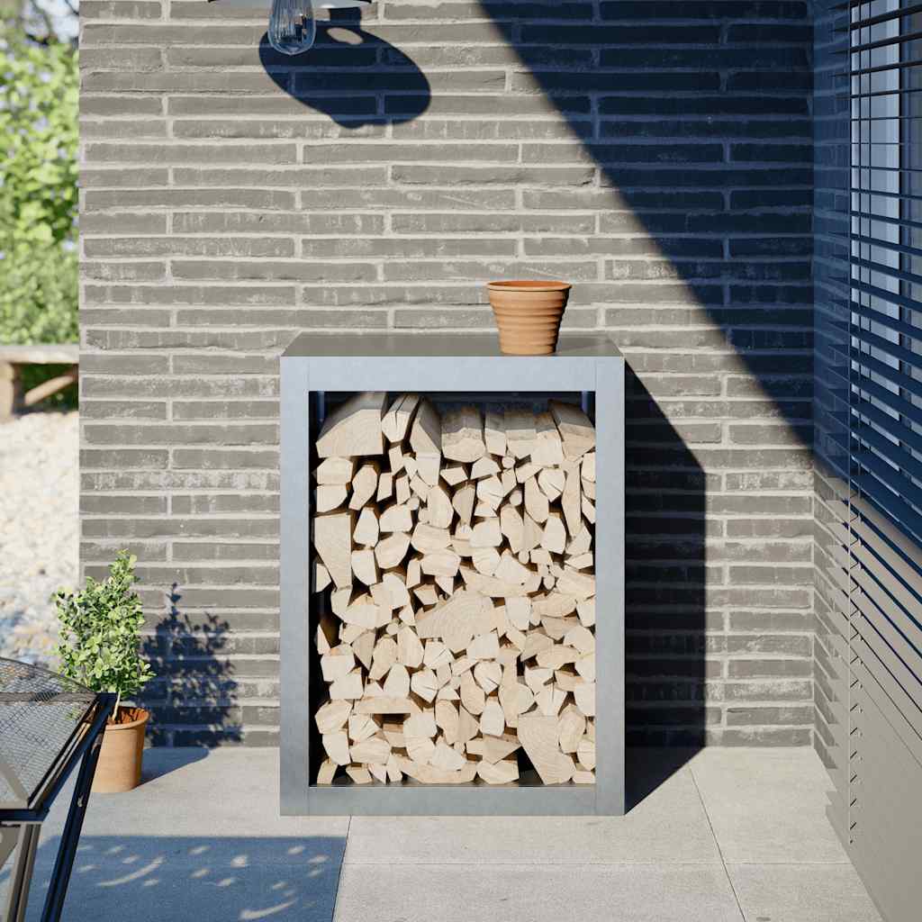 Galvanized steel log rack 100x40x100 cm