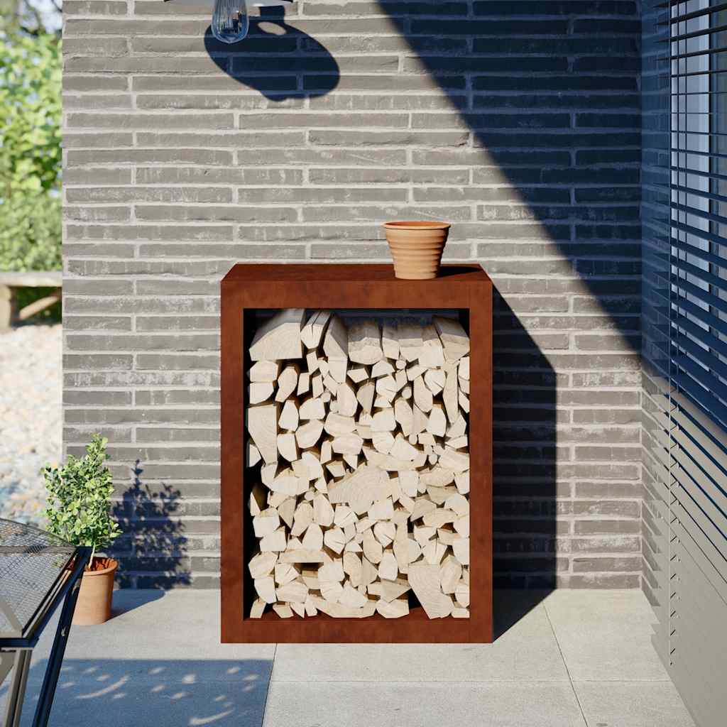 Stainless steel log rack 50x28x132 cm